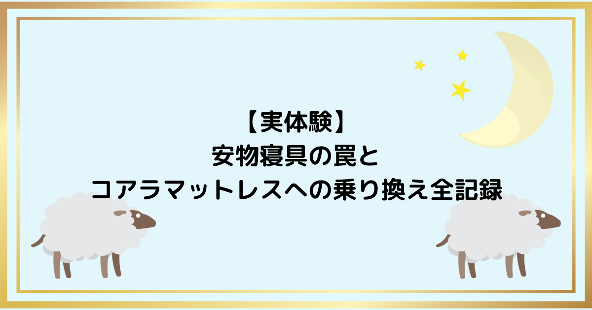 【実体験】安物寝具の罠とコアラマットレスへの乗り換え全記録